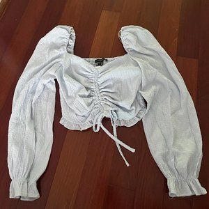 Forever 21 Women's Long-Sleeve Cinching Blouse